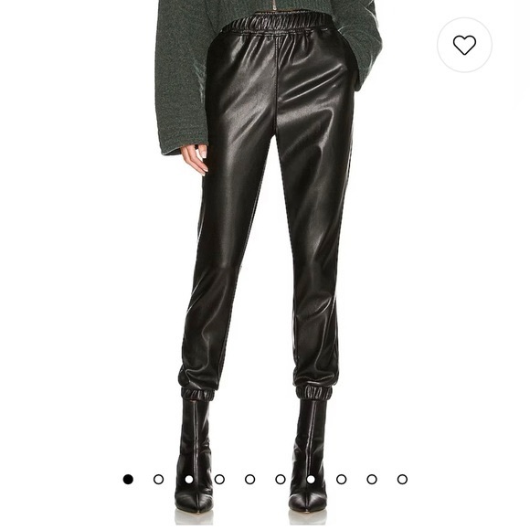 BB Dakota Faux Leather Black Joggers size small - Picture 1 of 3